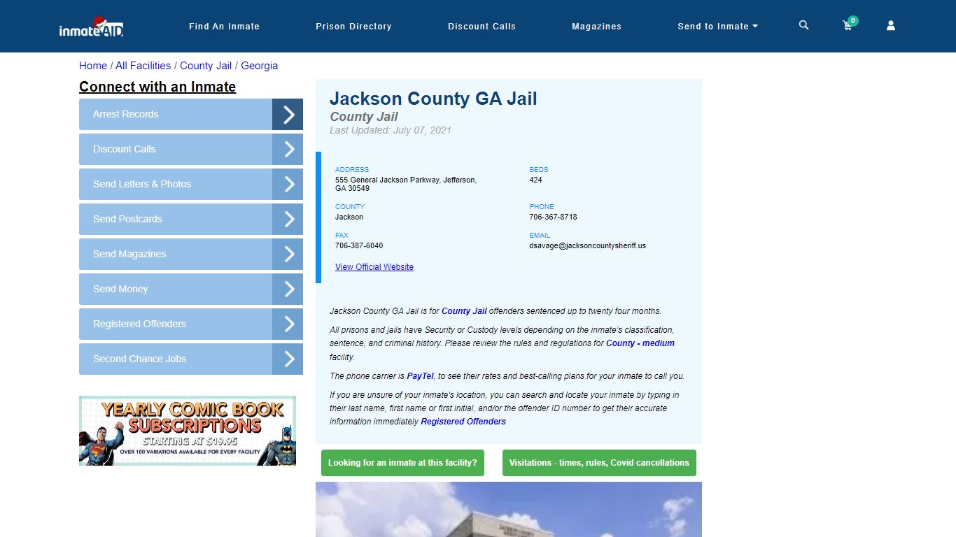 Jackson County GA Jail - Inmate Locator - Jefferson, GA